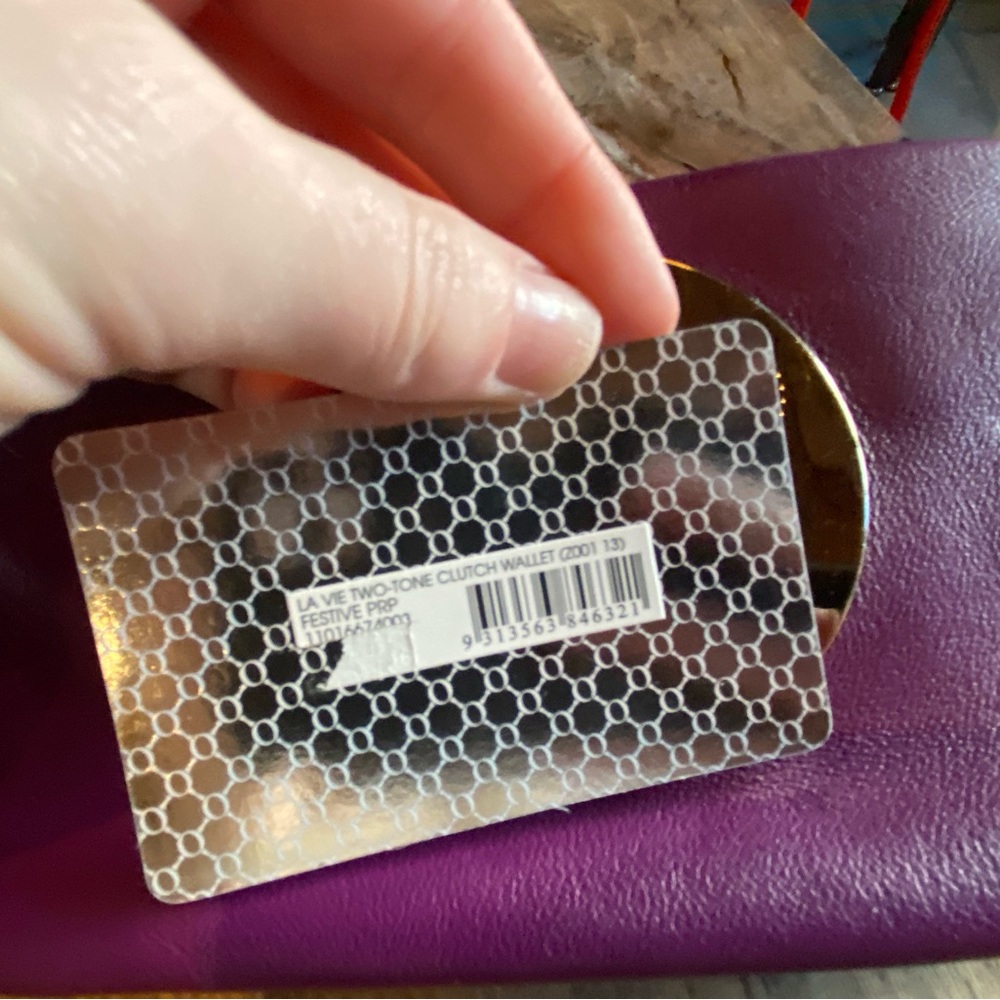 NWT | Oroton Two-Tone Leather Wallet Clutch - Picture 11 of 14